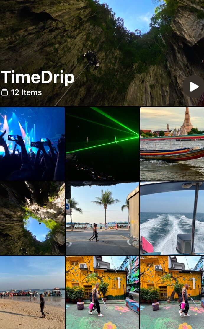 TimeDrip library of Live Photos ready to stretch into slow motion